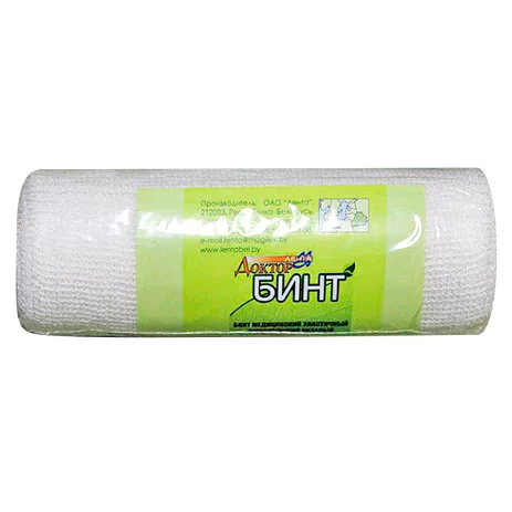 Фото Бинт медицинский фиксирующий с неосыпающимися краями тканевый Доктор Бинт 5 см 10 м 100 шт Бинты фиксирующие купить в Дезнэт